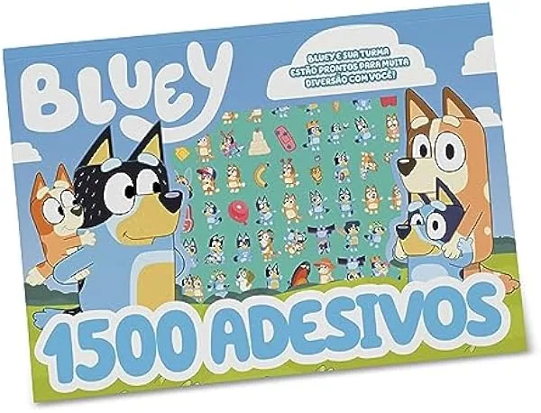 Bluey Prancheta para Colorir com 1500 Adesivos, On Line Editora, 20 páginas