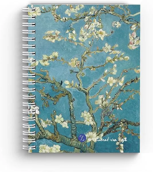 Caderno Pautado Capa Dura A5 80 folhas - Amendoeira em Flor de Van Gogh