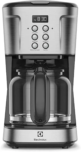Cafeteira Elétrica Electrolux Inox com Filtro Permanente Removível, 1,5 L, 38 Xícaras