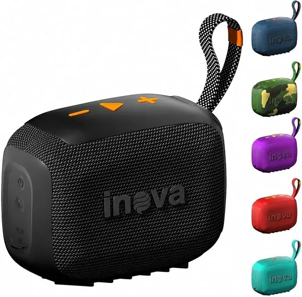 Caixa de Som Inava Go-4, Bluetooth, Portátil, 12 h de Reprodução, À Prova d'Água IP67, TWS/FM/USB/TF