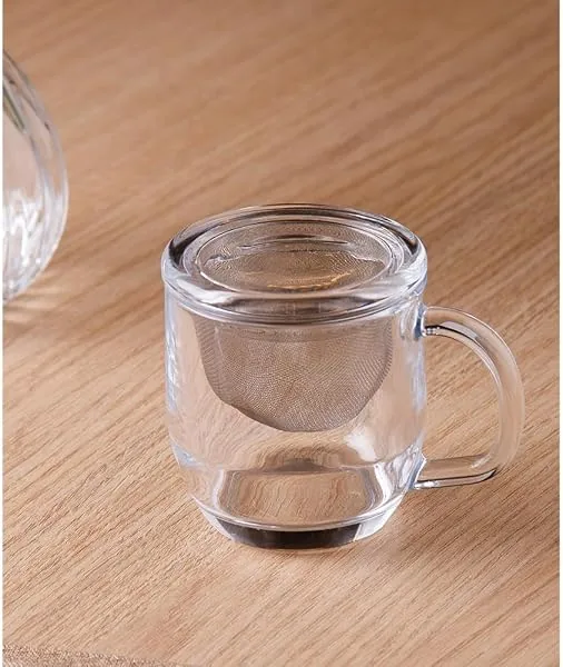 LYOR - Caneca com Infusor e Tampa 330ml Vidro