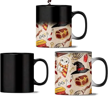 Caneca Mágica Harry Potter, 325 ml, de porcelana, muda de cor com o calor