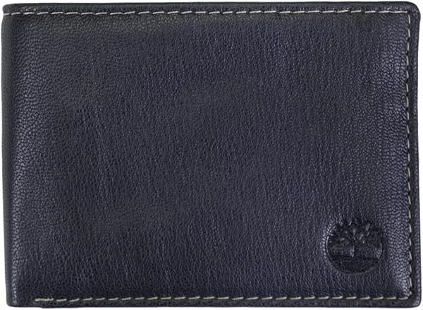 Carteira masculina Timberland de couro legítimo com bloqueio de RFID