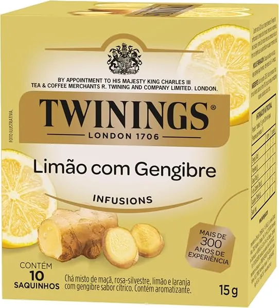 Twinings Chá Infusão Misto Limão Gengibre 10 Sachês