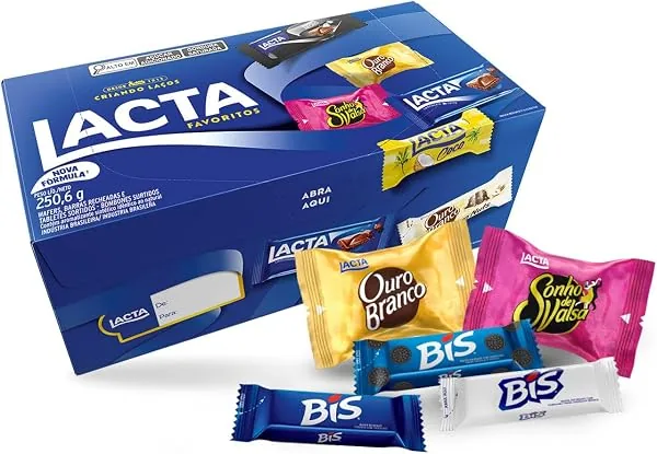 Lacta Favoritos, caixa de variedades de chocolates, 250,6 g