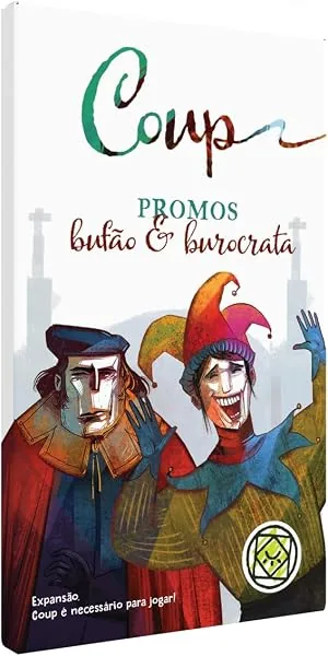 Coup: Bufão e Burocrata, Expansão do Jogo de Cartas de Blefe, 2 a 6 Jogadores