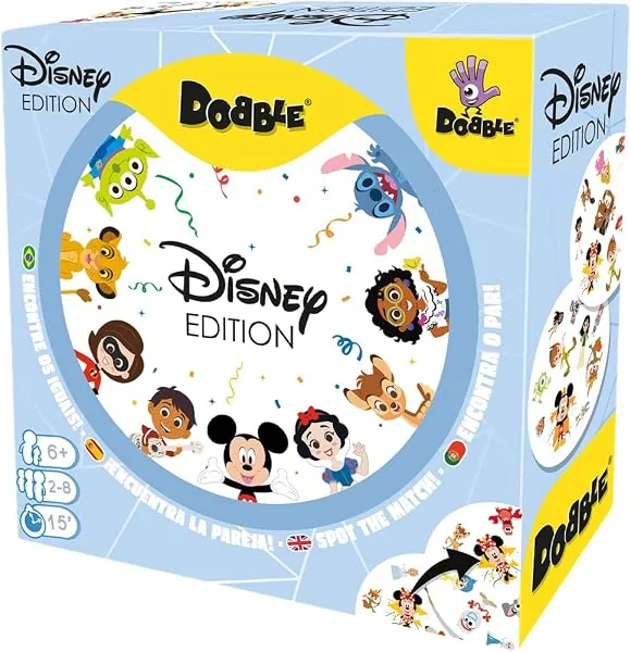 Asmodee, Dobble: Disney, Jogo de Tabuleiro para Família, Idade 6 Anos+, 2 a 8 Jogadores, Partidas de até 15 Minutos