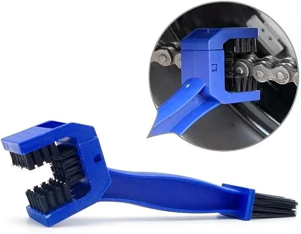 Escova Dupla Limpeza para Corrente Universal e Transmissão de Bike e Moto
