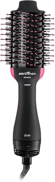 Escova Secadora Britânia BEC02PR Bivolt 4 em 1, 1300 W