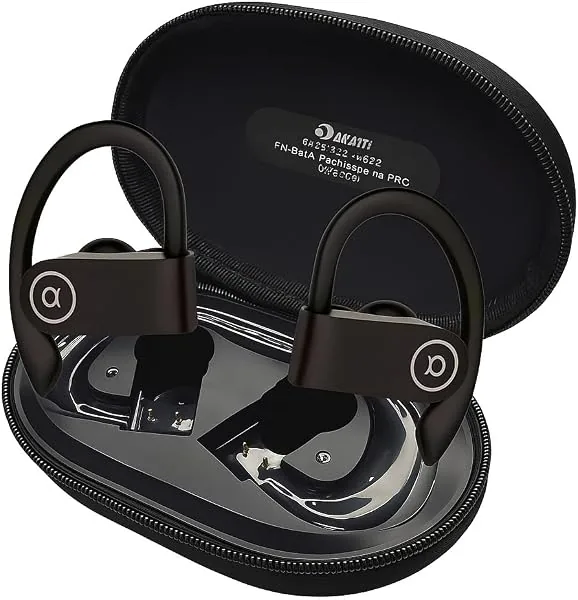 Fone de Ouvido Bluetooth 5.4, IPX5 à Prova D'Água, 45h de Bateria, Com Microfone Embutido. Design Esportivo Ergonômico