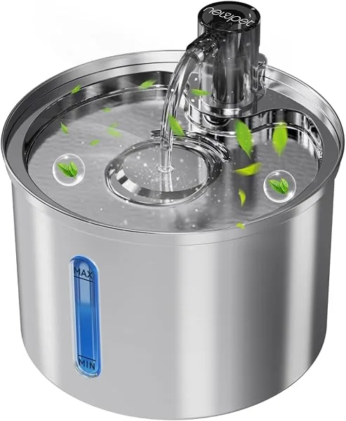 Bebedouro para Gatos, 3L Fonte Gato Inox, Silenciosa, Bivolt