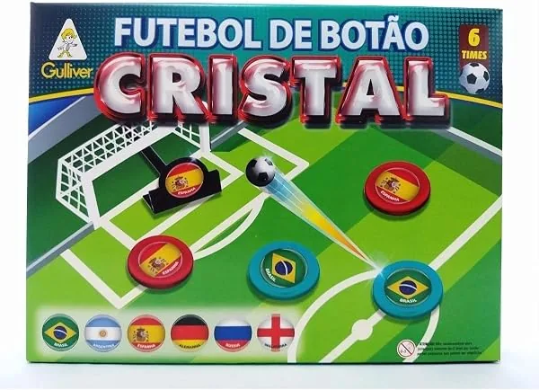 Jogo de Futebol de Botão Gulliver, Cristal, 6 Seleções Sortidas