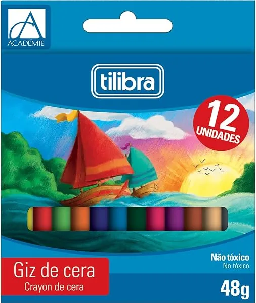 Tilibra Giz de Cera 12 Cores Académie