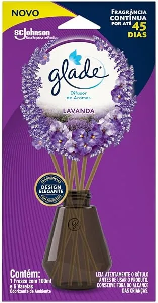 Glade Difusor de Ambiente, Lavanda, 6 Varetas, 100ml