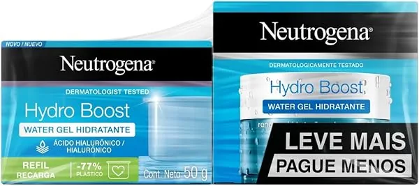 Neutrogena Hydro Boost Water Gel, hidratante facial 50 g, kit com 2 unidades
