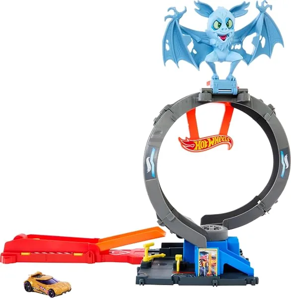 Hot Wheels City Pista de Brinquedo Ataque do Morcego para Crianças