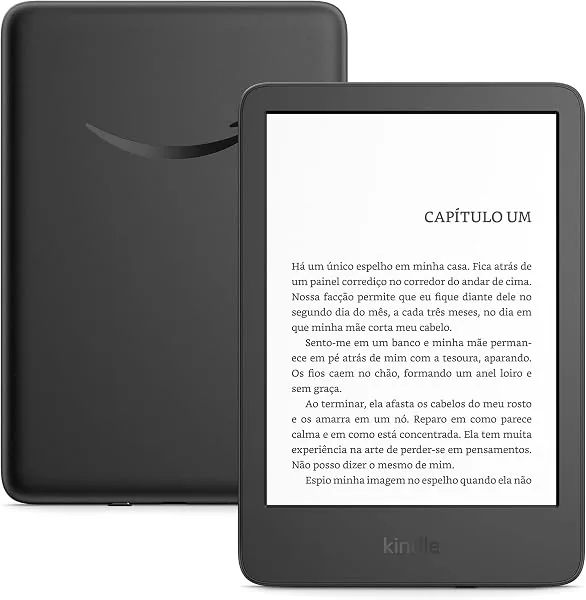 Kindle 16 GB, geração mais recente, tela antirreflexo com luz frontal ajustável