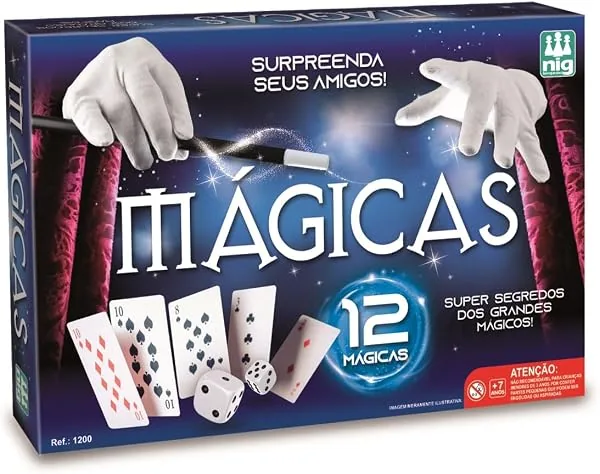 Brinquedo Mágicas com 12 truques, Nig Brinquedos