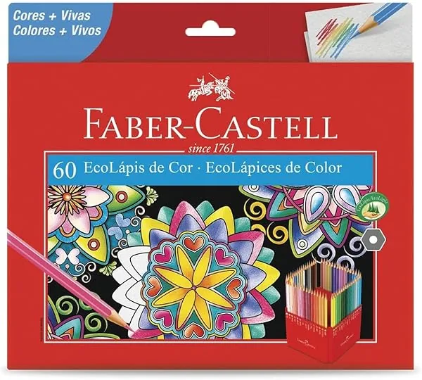 EcoLapis de Cor Faber-Castell 60 Cores, 120160G, Multicor