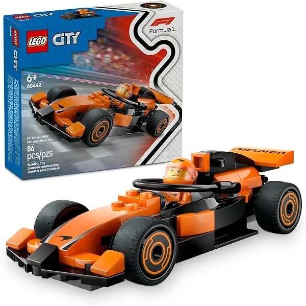 LEGO City Formula 1 Piloto de F1 com Carro de Corrida da McLaren 60442
