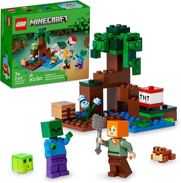 LEGO Minecraft A Aventura no Pântano 21240, 65 peças