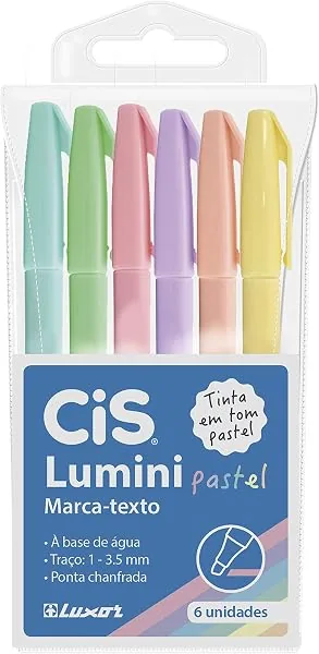 CANETA MARCA TEXTO CIS PASTEL 06UN