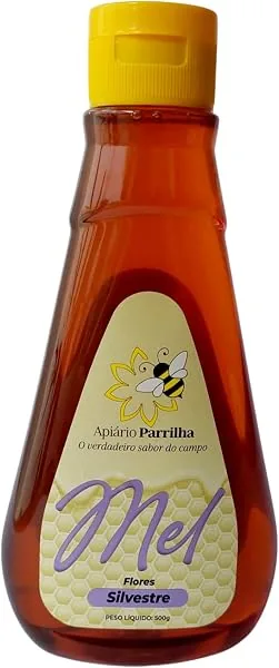 Mel Puro de Abelha Florada Silvestre 100% Natural, Bisnaga 500 g