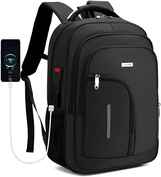 Mochila Masculina Reforçada Executiva para Notebook, Impermeável, Antifurto com Cabo de Aço e Saída USB