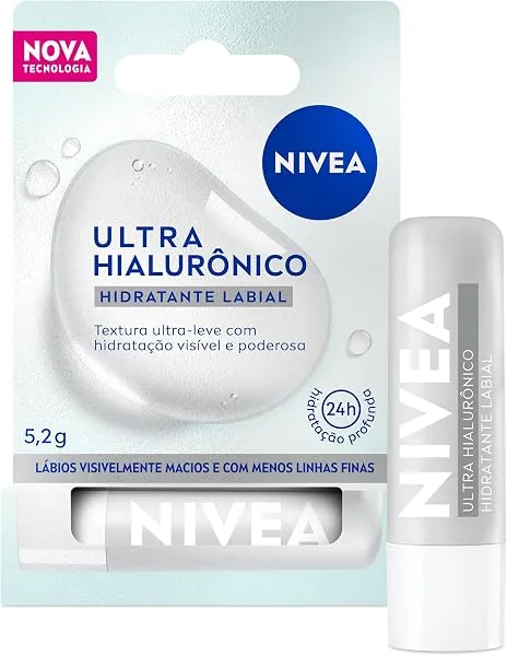 Hidratante Labial NIVEA Ultra Hialurônico, 5,2g