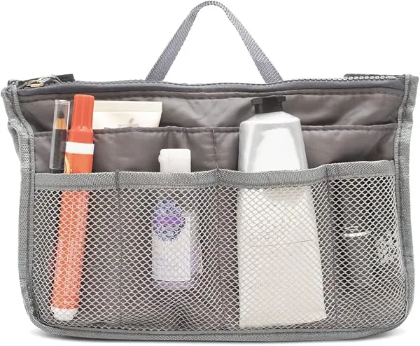 Organizador Trocador Bolsa Necessaire Maquiagem Acessorios (cinza)