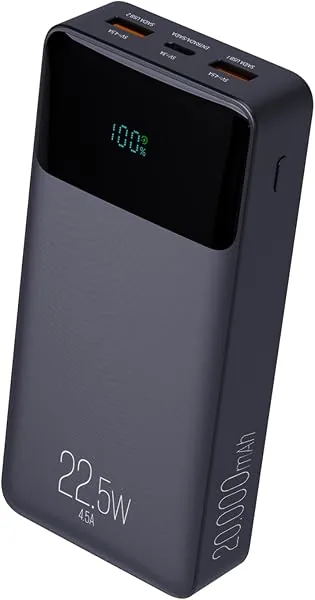 ELG Power Bank 20000mAh Carregador Portátil Turbo 22,5W com Display
