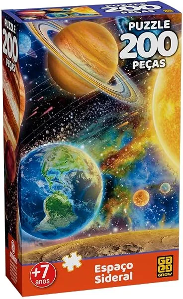 GROW - Quebra-Cabeça 200 Peças Espaço Sideral, a partir de 7 anos
