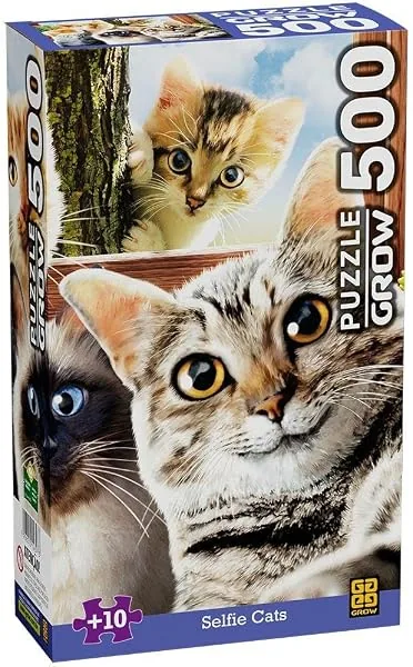 Quebra-Cabeça P500 Selfie Cats Grow a partir de 5 anos