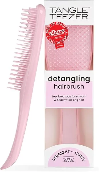 Tangle Teezer - Escova de cabelo desembaraçadora The Wet Detangler Millenial Pink para todos os tipos de cabelo
