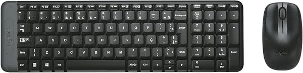 Logitech Combo MK220 Teclado e Mouse sem Fio, Design Compacto, Receptor USB Único
