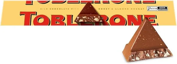 Chocolate ao Leite Toblerone com Nougat de Mel e Amêndoas, Importado, Caixa 100g