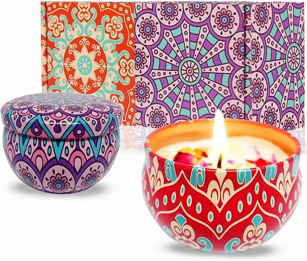 Conjunto de velas perfumadas para presente – velas de aromaterapia para casa, pequenas velas portáteis