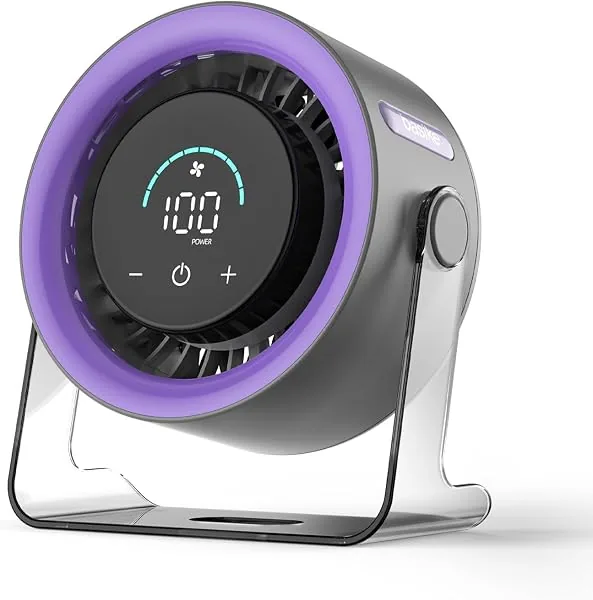 Basike Ventilador de Mesa USB, 3 Velocidades Super Silencioso, Portátil